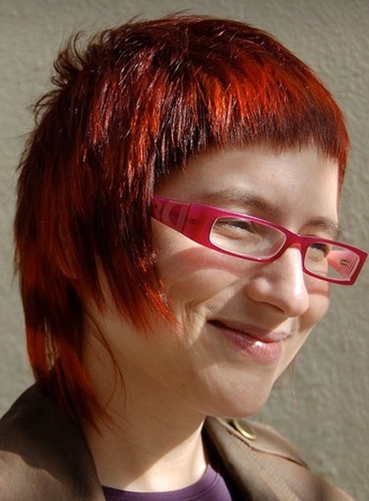 cieniowane fryzury krótkie rude włosy, uczesanie damskie zdjęcie numer 47A